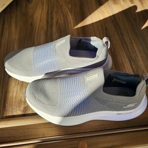 Skechers GOwalk Slip-On Knit Sneakers for Men — Light Gray